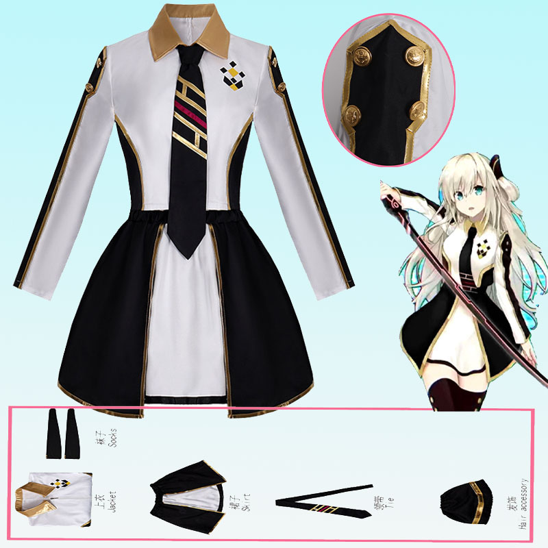 Anime Cosplay Dress For Women - Anime Womens Costume Cosplay Suit Sky