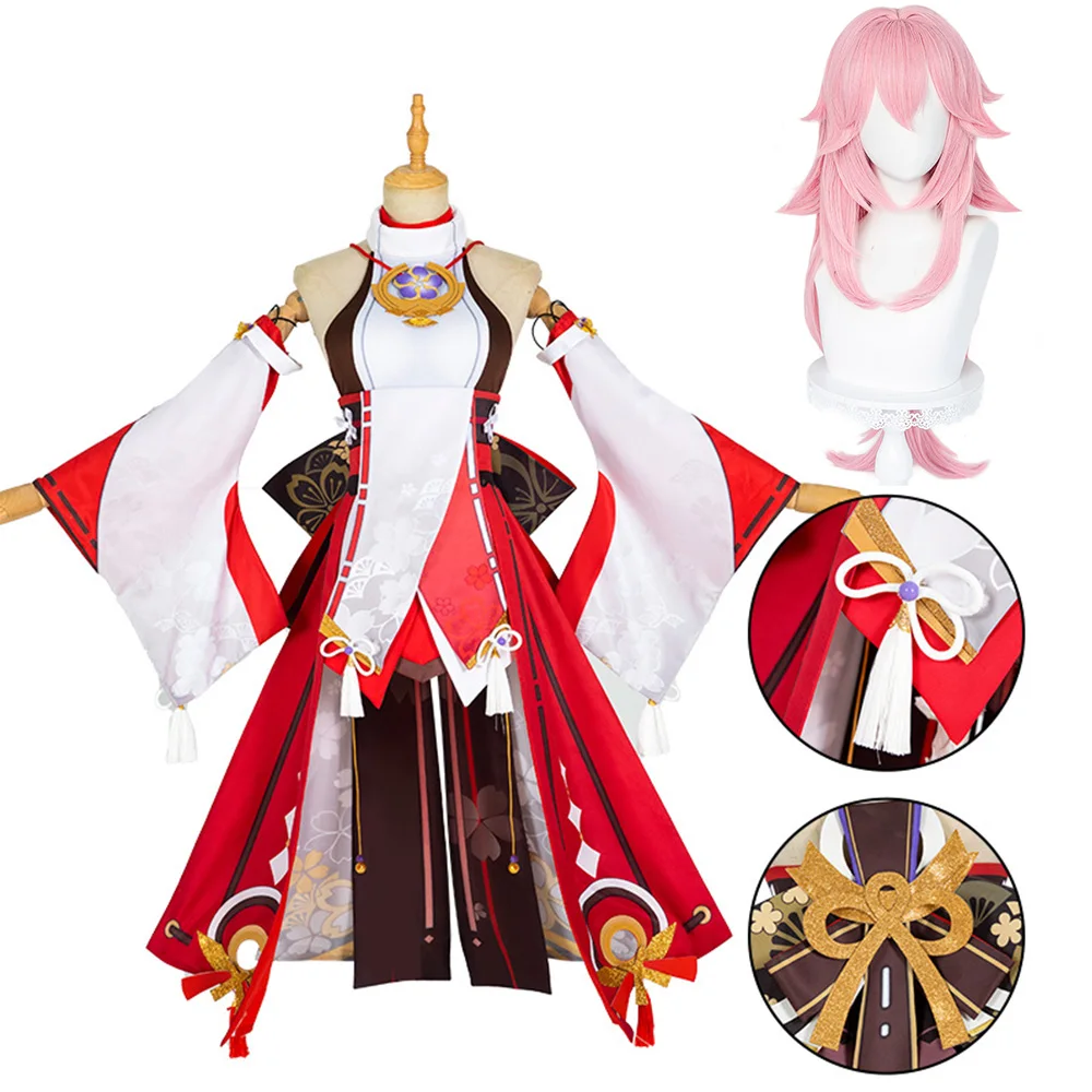 Cosplay Anime Yae Miko - Genshin Impact Yae Miko Guuji Yae