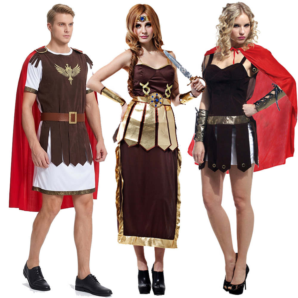 Anime Cosplay For Couples - Halloween Adults Roman Greek Gladiator Warrior