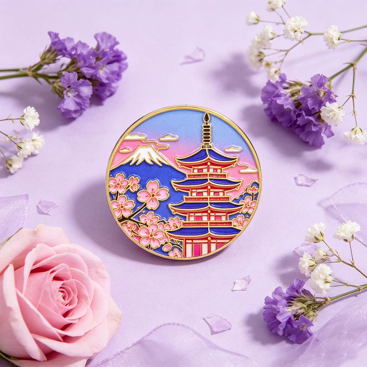 Japanese Cherry Blossom Enamel - огляд і ціна Anime Cosplay Easy