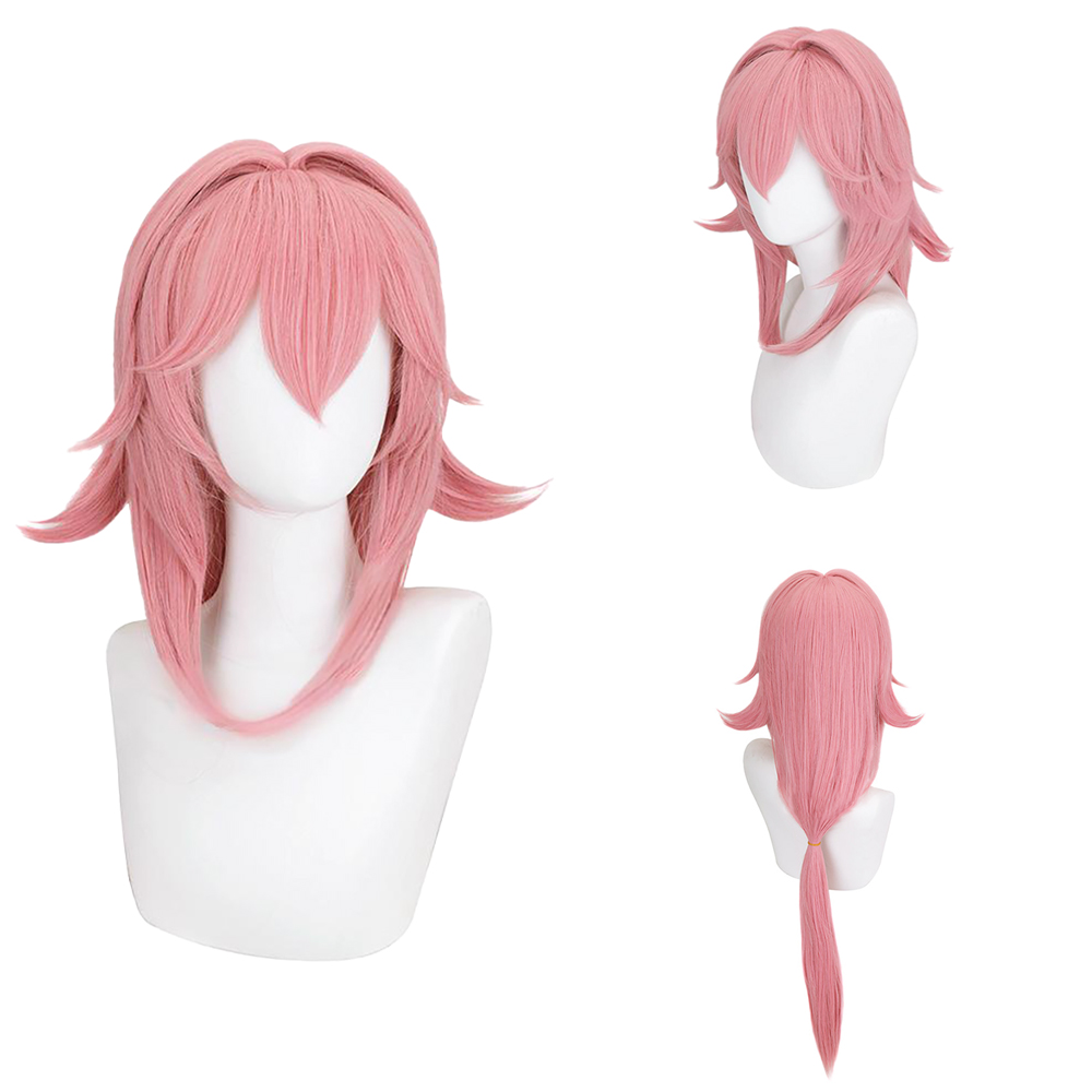 Yae Miko Cos Wig Pink Natural  - огляд і ціна Cosplay Anime Yae Miko
