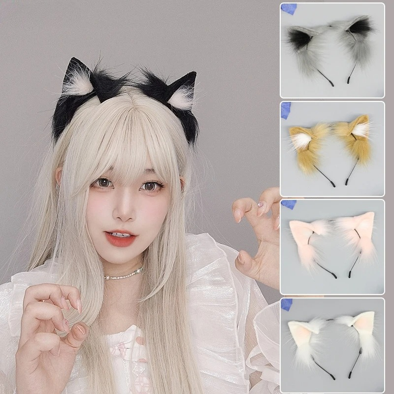 1pcs Cat Ears Halloween Headba - огляд і ціна Anime Cosplay Girl With Black Hair