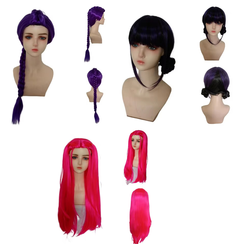 Anime Long Purple Braiding Hai - огляд і ціна Anime Cosplay Girl With Black Hair