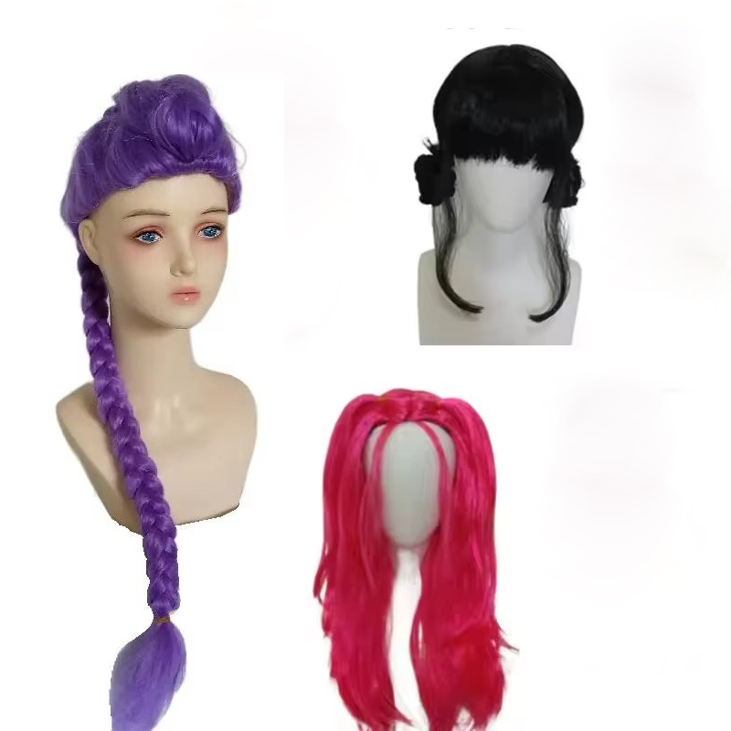 Anime Long Purple Braiding Hai - огляд і ціна Anime Cosplay Girl With Black Hair