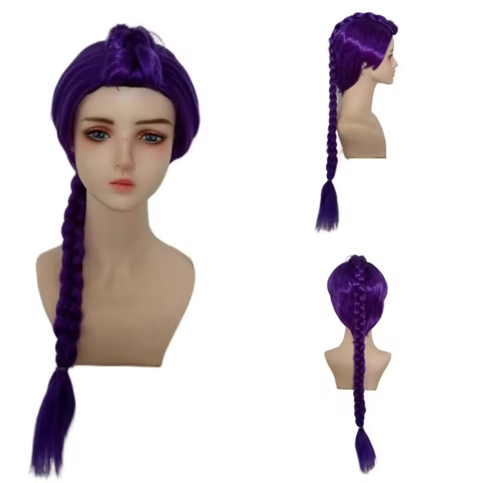Anime Long Purple Braiding Hai - огляд і ціна Anime Cosplay Girl With Black Hair