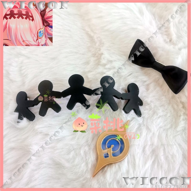 Denia Headwear Game Wuwa Wuthe - огляд і ціна Anime Cosplay Girl With Black Hair